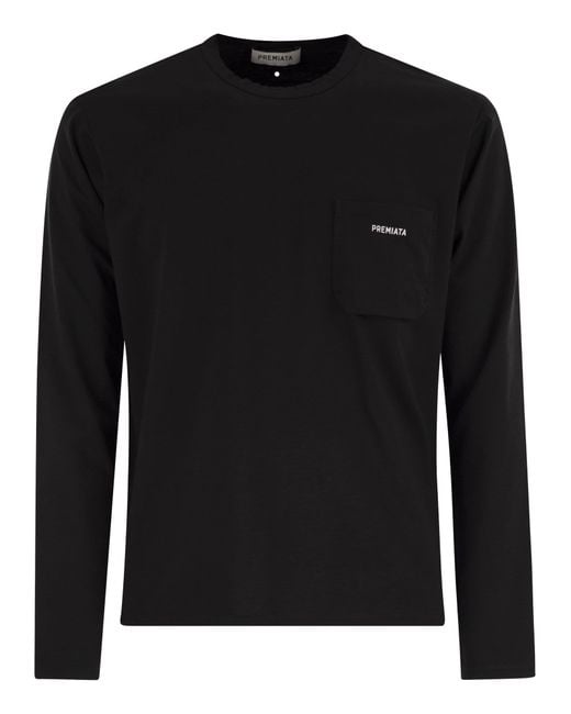 Premiata Black Cotton Jersey T-Shirt for men