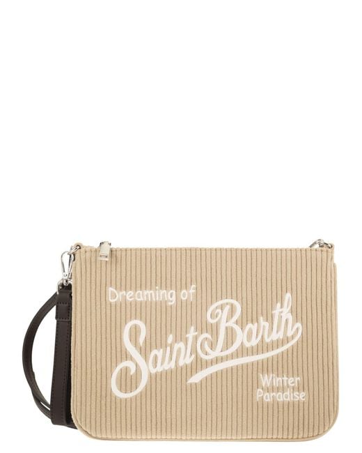 Mc2 Saint Barth Natural Parisienne Corduroy Clutch Bag