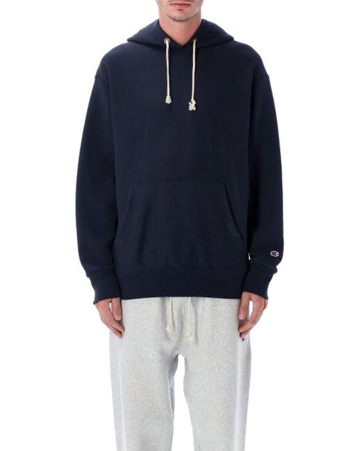 Champion Blue Relaxed-Fit Fleece Hoodie