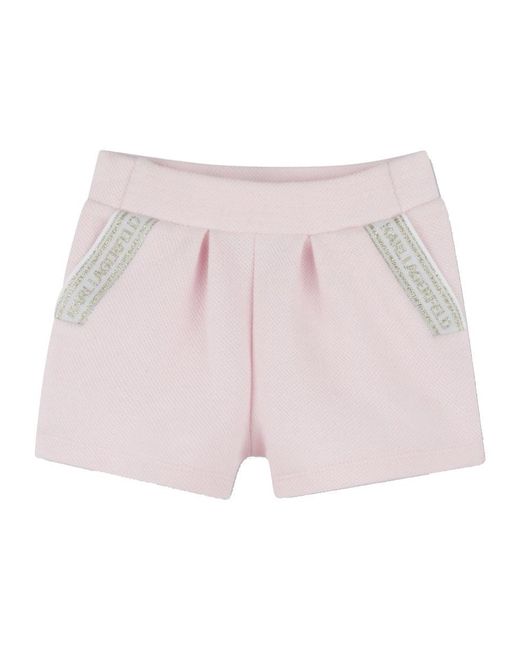 Karl Lagerfeld Pink T Shirt With Shorts Set