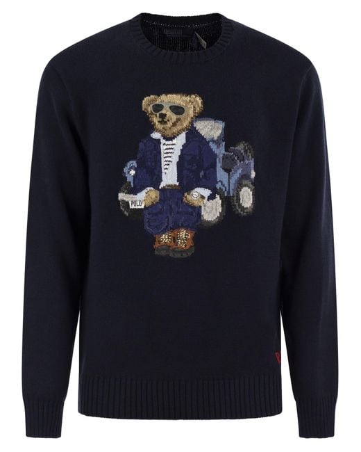 Polo Ralph Lauren Polo Bear Sweater in het Blue