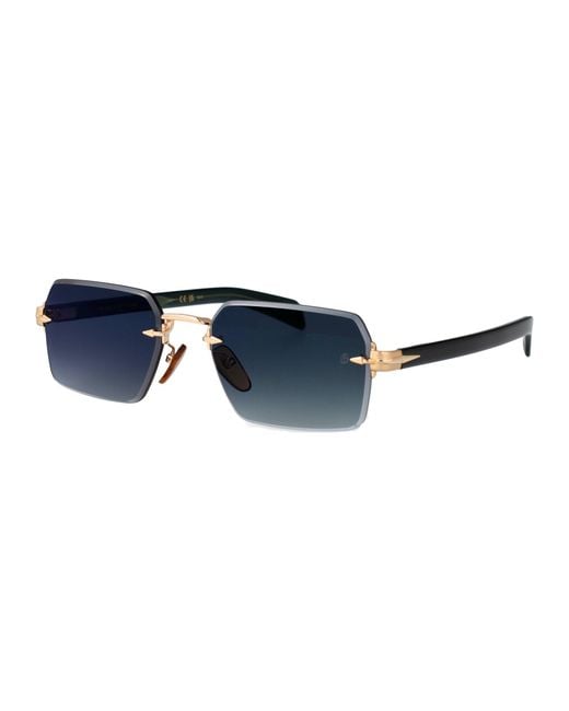 David Beckham Blue Squared Sunglasses Db 7109/S Pef for men