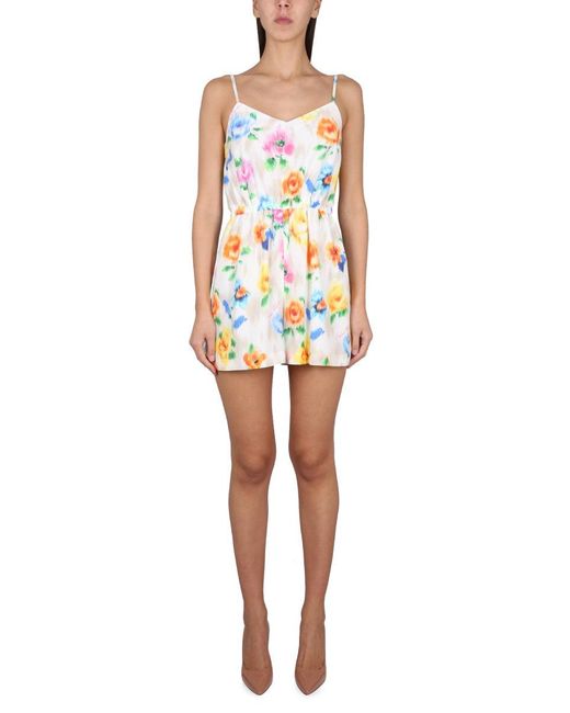 Boutique Moschino White Flower Chine Jumpsuit