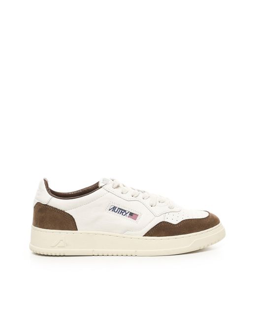 Baskets en cuir médaillé australien en marron blanc Autry pour homme en coloris Natural