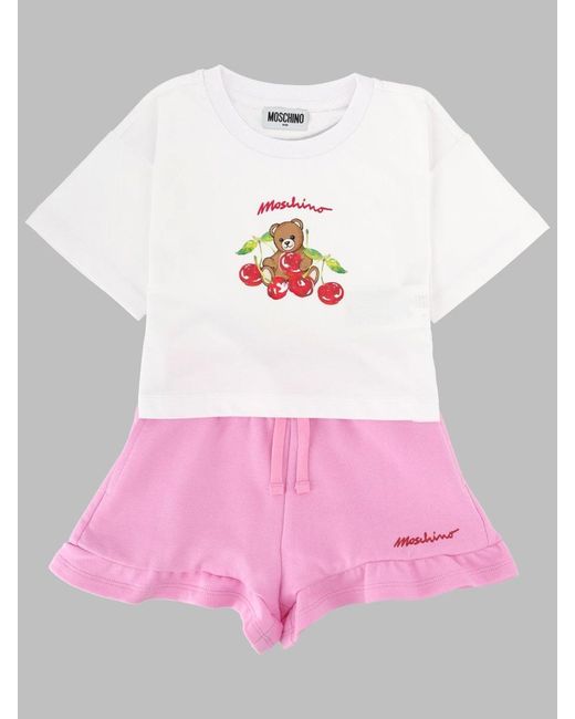 Moschino Pink T Shirt And Shorts
Set