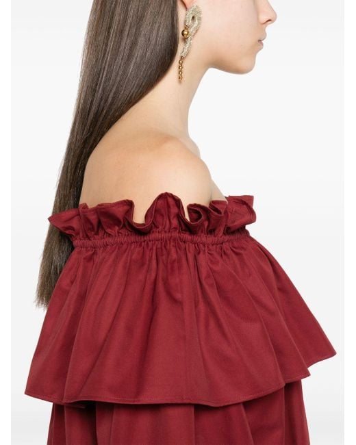 Saint Laurent Red Cotton Dresses
