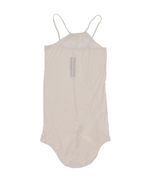 Rick Owens White Square Neck Tank Top