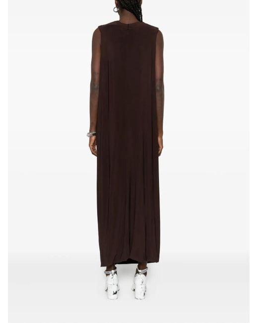 Jean Paul Gaultier Gedrapeerde Maxi-Jurk in het Brown
