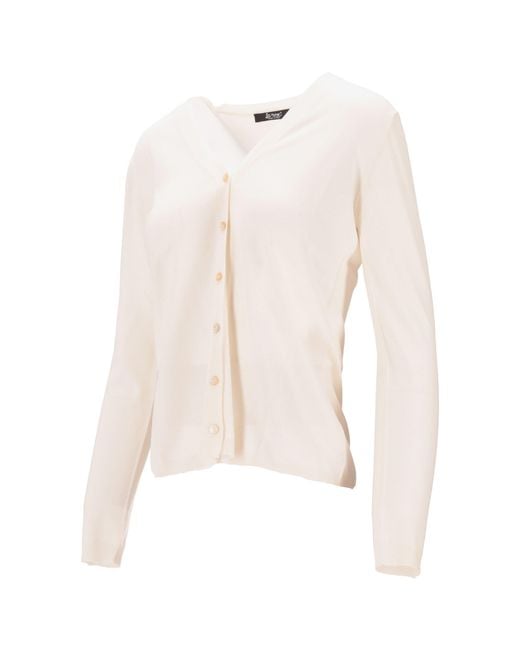 LA ROSE White Cardigan Knit