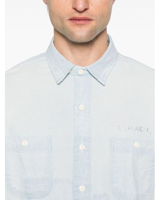 Polo Ralph Lauren Sport Shirt Met Lange Mouwen in het White