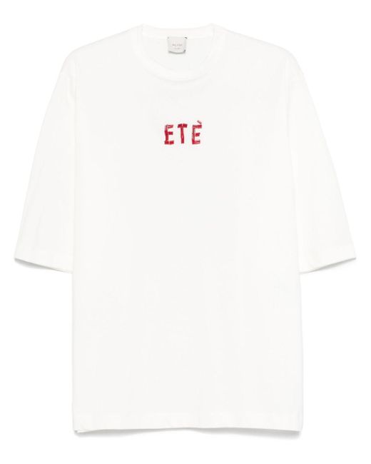 T-shirt en coton brodé Alysi en coloris White
