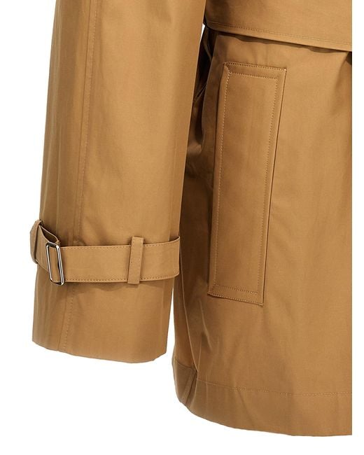 Burberry Natural Double Breasted Short Trench Coat