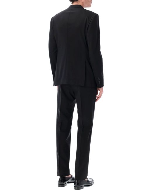 Emporio Armani Black Single-Breasted Wool Suit