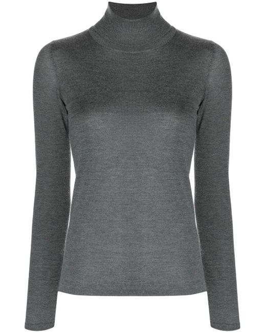 Brunello Cucinelli Cashmere Turtle Neck Sweater in het Gray