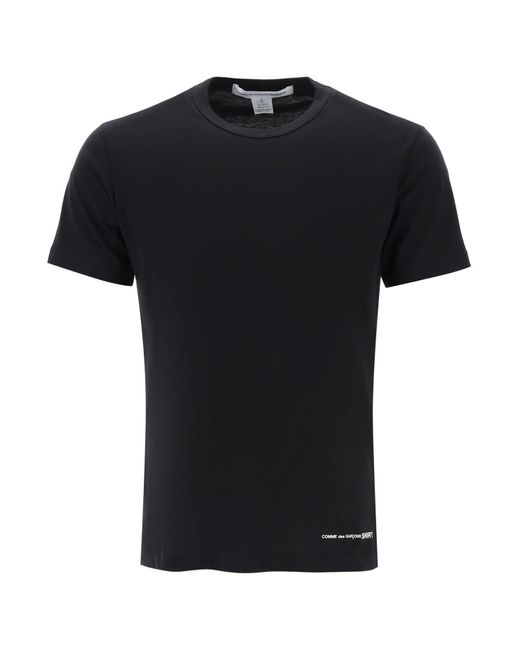 Comme des Garçons Logo Print T -shirt in het Black voor heren