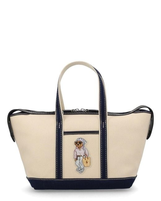 Polo Ralph Lauren Natural Mini Tote Bag Bear