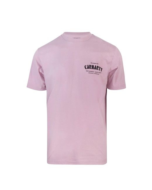 Carhartt T -shirt S/s Catalogus C Logo Hortensia in het Pink voor heren