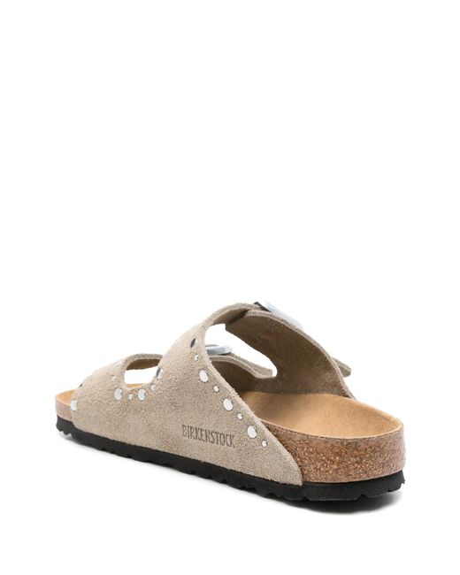 Birkenstock White Arizona Rivet Taupe, Suede Leather for men