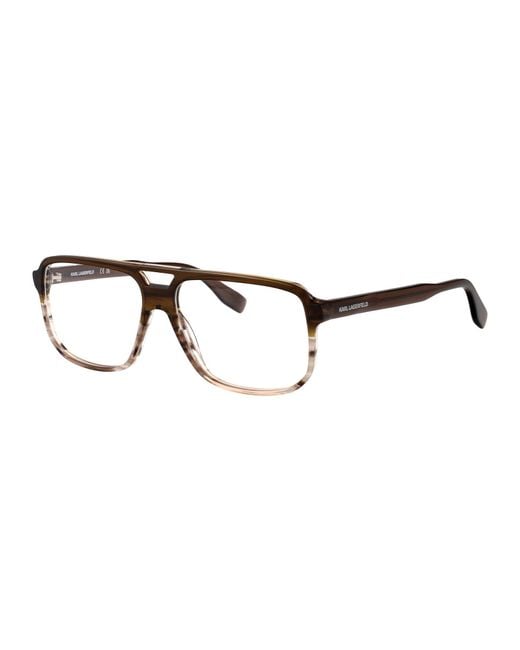 Karl Lagerfeld Brown Aviator Optical Kl6156 246 for men