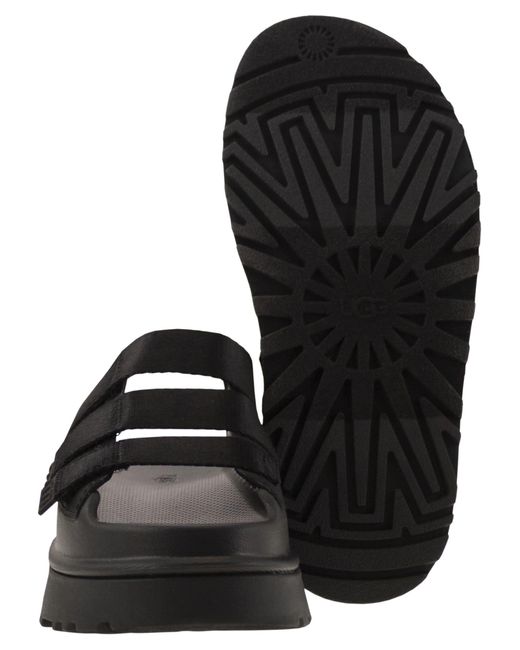 Ugg Black Goldenglow Slipper mit Gurten