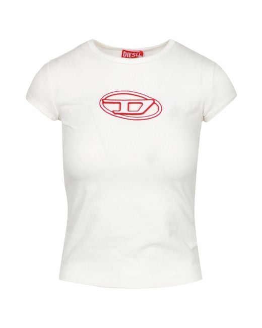 DIESEL White T Shirts And Polos