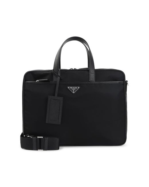 Prada Black Re-Nylon Briefcase