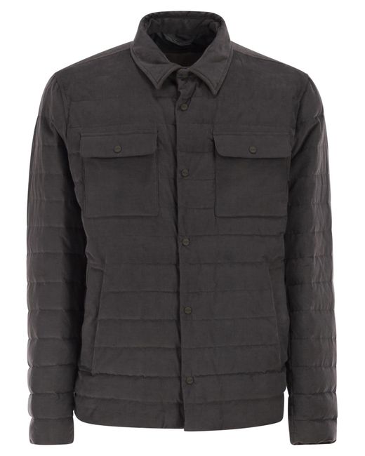 Herno Black Shirt-Style Down Jacket for men