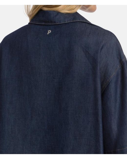 Dondup Blue Denim Regular Shirt