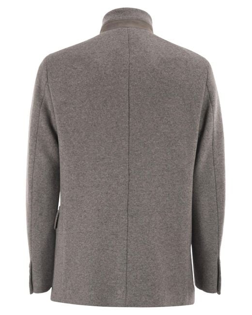 Fay Gray Wool Pea Coat for men