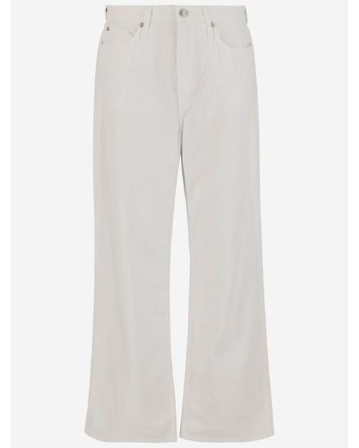 Rag & Bone Cotton Blend Jeans in het White