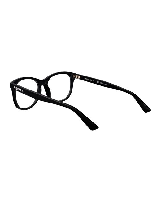 McQueen Black Squared Optical Am0566 O 001