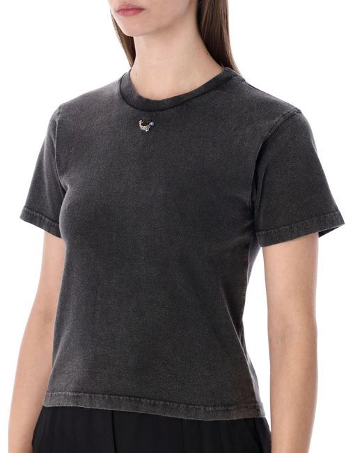 OTTOLINGER Black Pierced Fitted T-Shirt