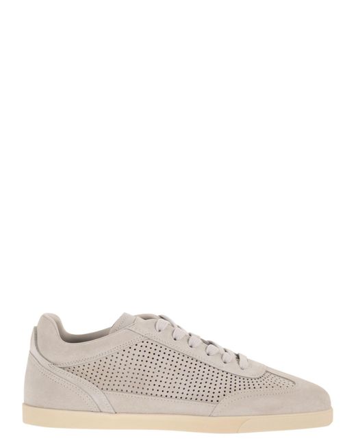 Kiton Multicolor Perforated Calfskin Sneakers for men