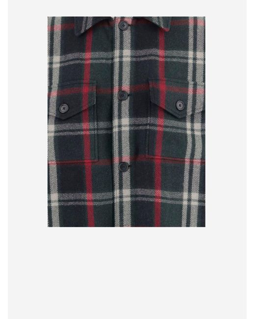 Chemise en laine mélangée à motif à carreaux Polo Ralph Lauren en coloris Black