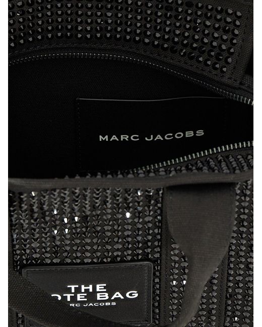 Marc Jacobs Black 'The Crystal Canvas Small Tote' Handbag
