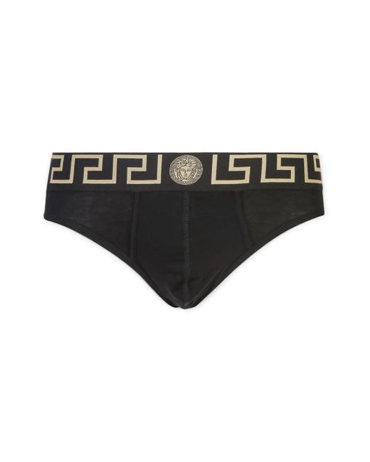 Versace Black Set Of 3 Greca Medusa Head Briefs