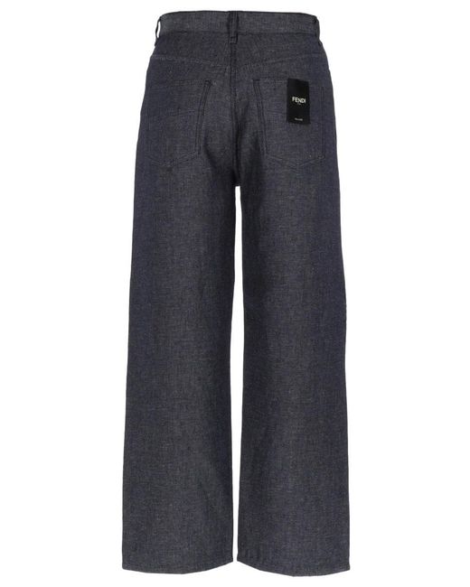 Fendi Blue Jeans Relaxed Fit for men