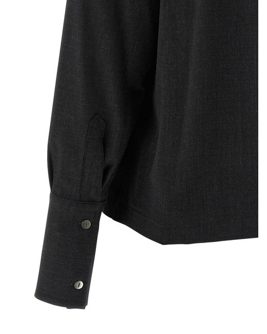 Thelatest Theelatest Mélange Shirt in het Black
