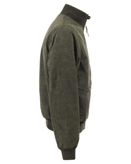 Manifattura Ceccarelli UNIGHATTURA CECCARELLI Water Repellent Baumwollbomberjacke in Green für Herren