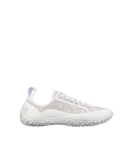 Dior White Low Top Jacquard Sneakers for men