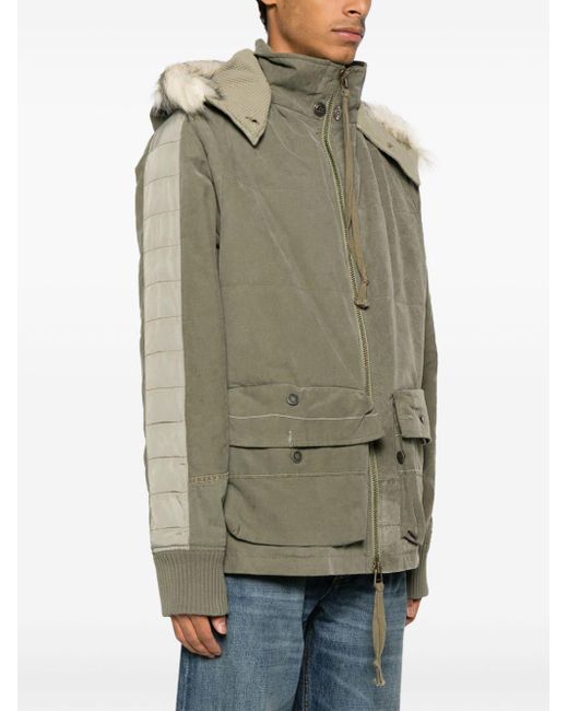 Greg Lauren Green Greg Lauren Army Down Jacket for men