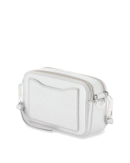 Borsa The Metallic Snapshot Bag di Marc Jacobs in White