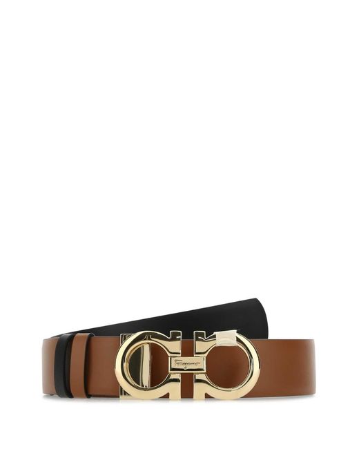 Ferragamo White Cut To Size Reversible Solid Belt
