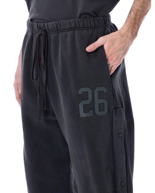 Essentials x Fear Of God Black Upgraded Lounge Trousers With Bold Graphic for men