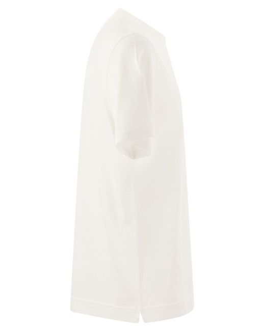 Maglietta di cotone a maniche corte di Fedeli in White