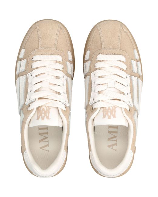 Amiri White Pacific Bones Suede Sneakers