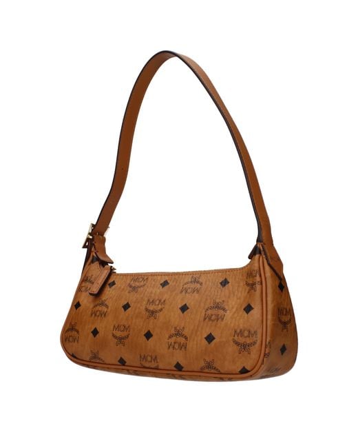 MCM Brown Borse A Spalla Donna Pelle Marrone/Cognac