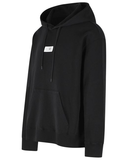 MM6 by Maison Margiela Black Cotton Sweatshirt