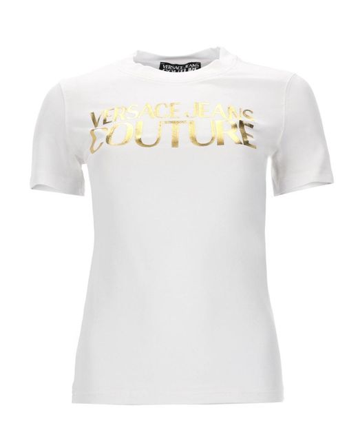 Versace Jeans Couture White T-Shirt Con Logo