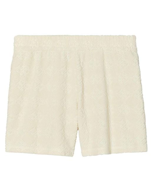 Tory Burch Shorts Met Logo Jacquard in het Natural